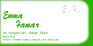 emma hamar business card